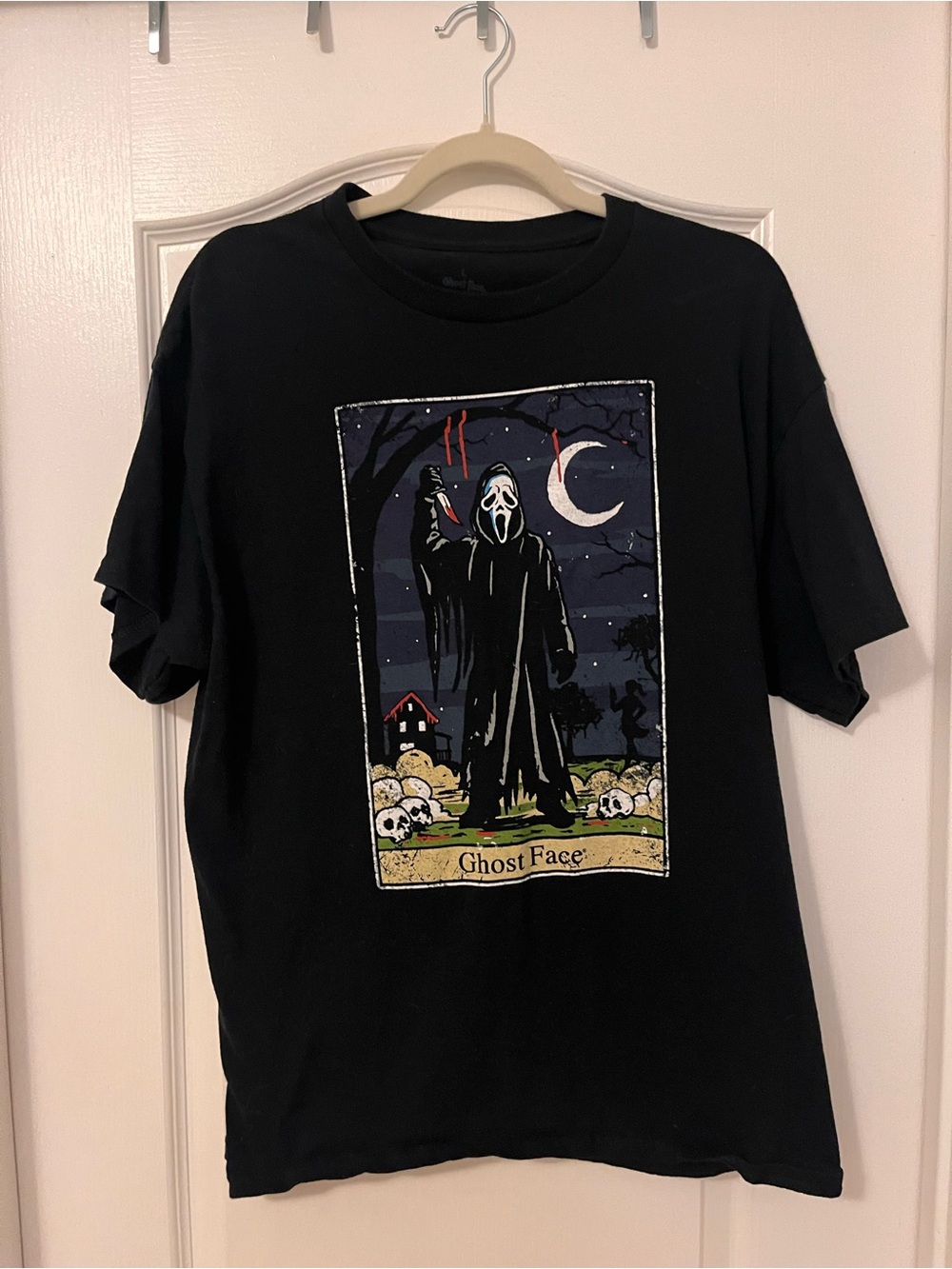 Ghost Face Graphic Tee - Black